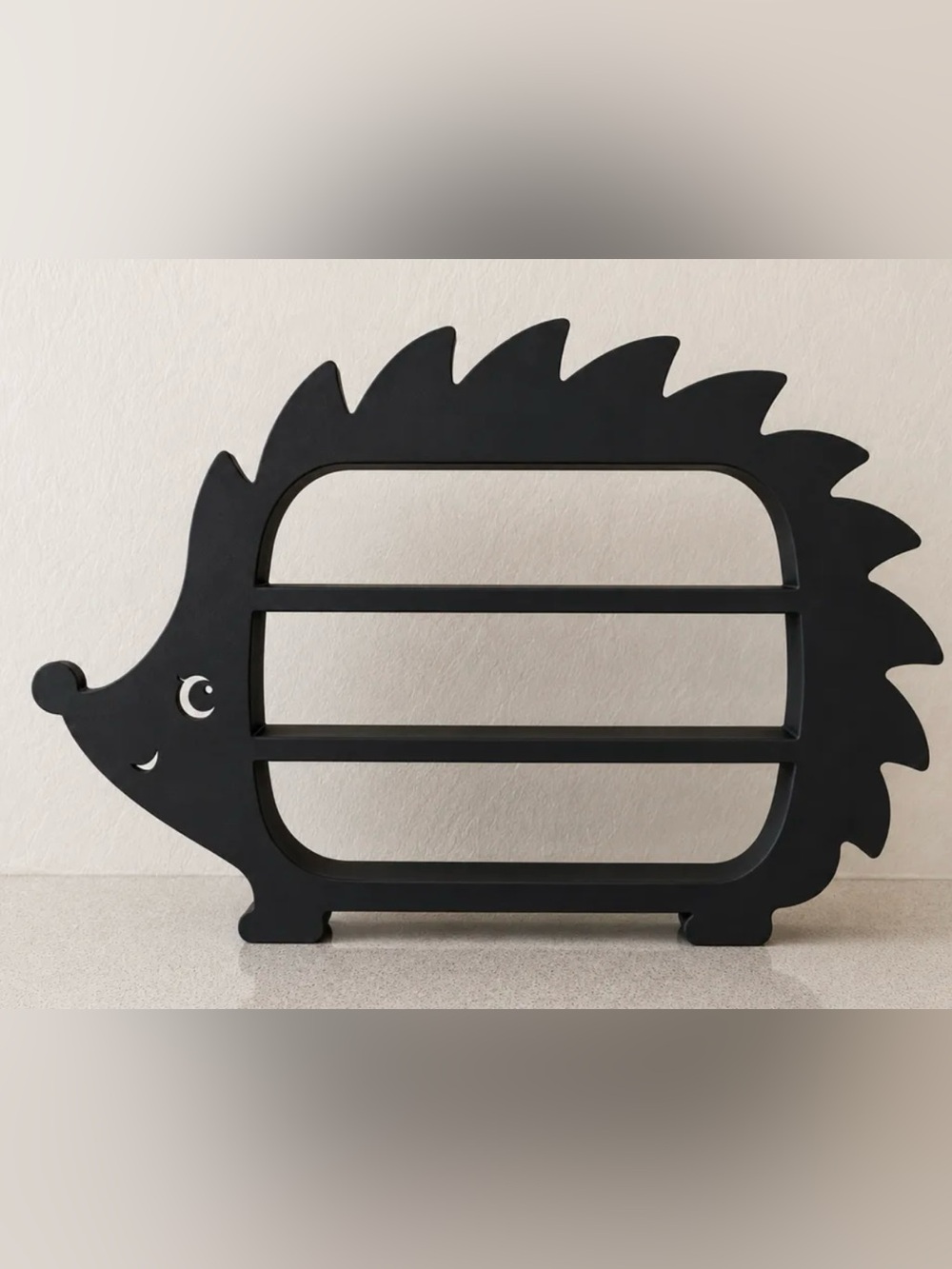 Black Hedgehog Decorative Wall Shelf